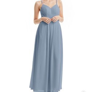 Azazie Bridesmaid Dress! Paola (dusty blue size 4)